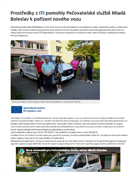 Pečovatelská služba města Mladá Boleslav