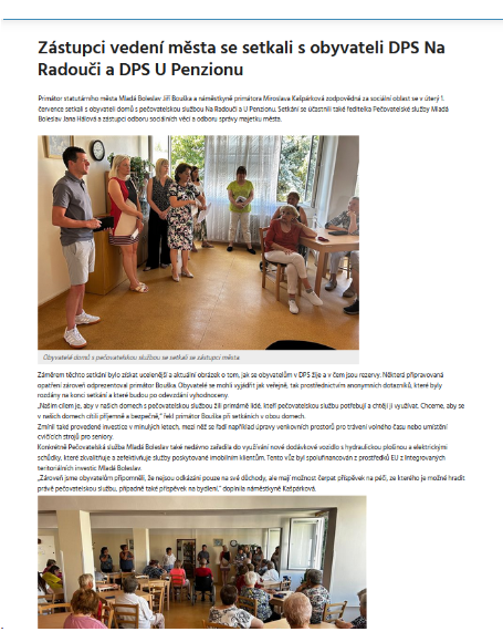 Pečovatelská služba města Mladá Boleslav