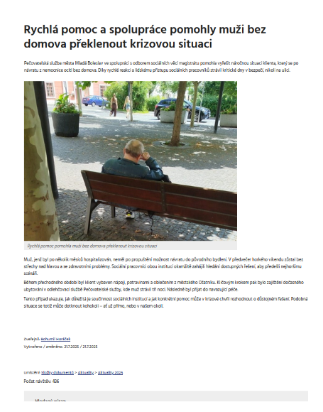 Pečovatelská služba města Mladá Boleslav